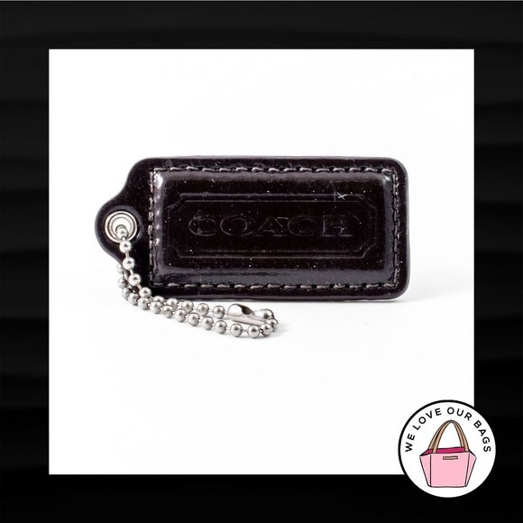 2.25" Medium COACH DARK BROWN LEATHER KEY FOB BAG CHARM KEYCHAIN HANGTAG TAG - Picture 1 of 1